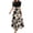 B-Beige, variant on Summer Dresses For Women Floral Print Wrap Short Sleeve Maxi Dress Ruffle A Line Dress A-Green