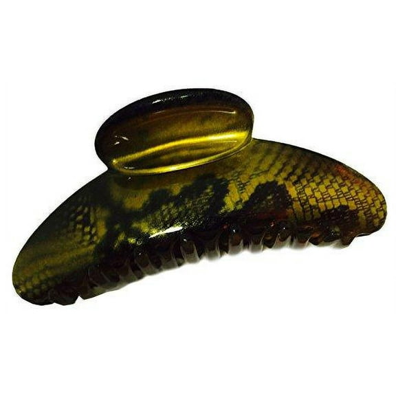 Parcelona French Golden Choco Dark Brown medium Covered Spring Jaw Hair Claw