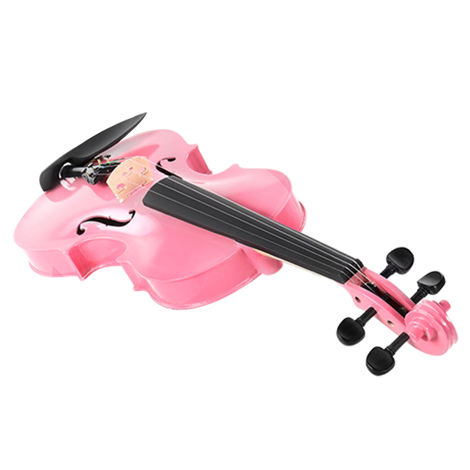 New 4/4 Acoustic Violin for Kids / Boys / Girls, Solid Wood Violin with Case and Bow, Black Violin Outfit Set for Beginners - Pink