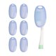 thumbnail image 1 of Uxcell 6 Pcs Fundas de Silicona para Cepillos de Dientes, Tapa de Reemplazo para Cabeza con Agujero para Colgar para Cepillo de Dientes Manual Eléctrico para Hogar Viaje Gimnasio, Azul Claro, 1 of 7