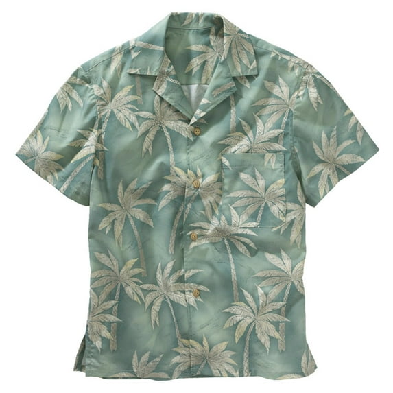 Edwards 1034 Tropical Palm Unisex Camp Shirt