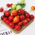 thumbnail image 4 of Cherries Fruit Props Double Cherry Ornaments Photography Artificial Realistic And Beautiful Foam Simulation Food Model, 4 of 11