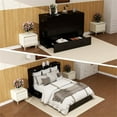 thumbnail image 4 of Pemberly Row Queen Wood Murphy Bed with Drawers and Charging Station in Black, 4 of 8
