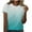 Green, variant on Women's Summer T-Shirts with Gradient Print Round Neck Short Sleeve Fashion Tops Olive Green