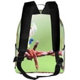 thumbnail image 3 of Lsque Pikmin Pattern Backpack – School Travel Canvas Daypack with Ergonomic Padded Straps, Multiple Compartments & Leather Handle, 3 of 5