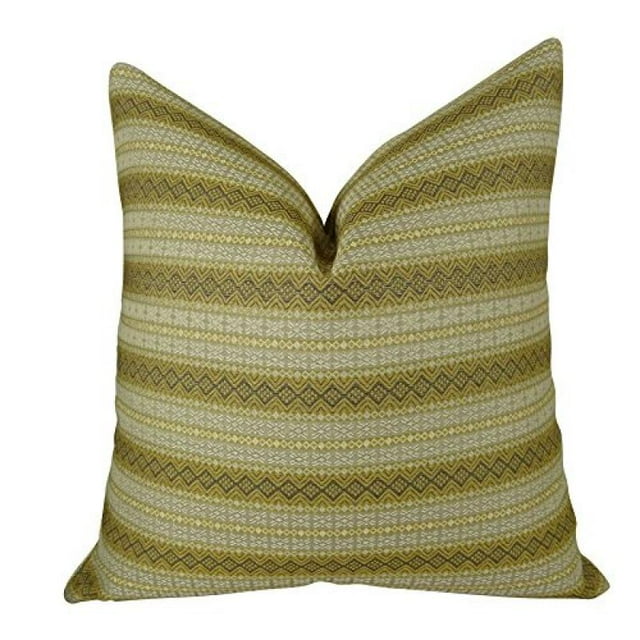 Plutus Full Stripe Handmade Throw Pillow, (Double sided 16" x 16")