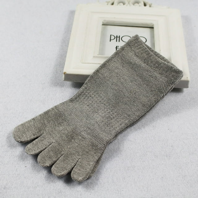 Calcetines deportivos casuales de primavera y verano para hombre, calcetines de malla transpirables con puntera, calcetines cortos de algodón cómodos con puntera para hombre