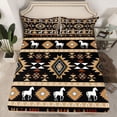 thumbnail image 2 of Castle Fairy Teenagers Tribal Aztec Twin Sheet Sets,Western Horse Bedding, 2 of 7