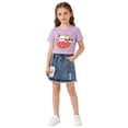 thumbnail image 2 of Shadoumai Girls 2 Piece Skirt Sets 6-14 Years Short Sleeve Y2K Tops and Skort with Built in Shorts Clothing Sets Summer Outfits, 2 of 4