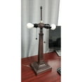 thumbnail image 4 of Amora Lighting  23-inch Square Tiffany-style Glass Mission Table Lamp Multi-colored Bronze, 4 of 4