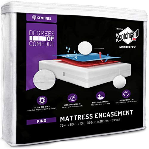 Degrees of Comfort Waterproof Mattress Encasement King Size 912'' Inch
