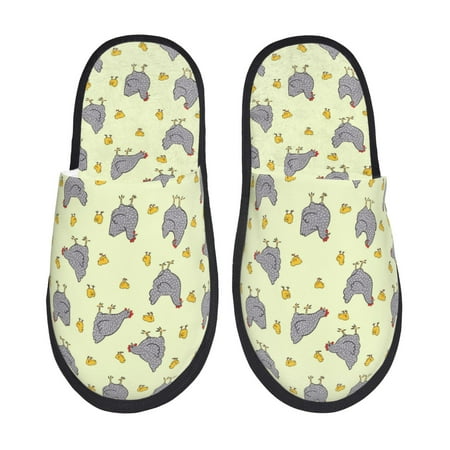 Balery Funny Chicken Slient Indoor Furry Fleece Comfort House Shoes Soft Non-Slip Home Shoes Cotton slippers House Slippers-- Medium