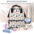thumbnail image 5 of Balery Dogs Pug Mummy Backpack - Waterproof Twill Canvas, Large Capacity Diaper Bag with Multiple Pockets and Adjustable Straps, 5 of 6