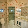 thumbnail image 3 of Metal Crafted Nickel Plated Aluminum Porthole Bathroom Decor Mirror (10 Inches), 3 of 5