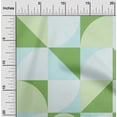 thumbnail image 2 of oneOone Tissu Georgette Viscose Vert Géométrique Carré avec Cercles Tissu pour Robe Tissu Imprimé au Mètre 42 Pouces de Large, 2 of 4
