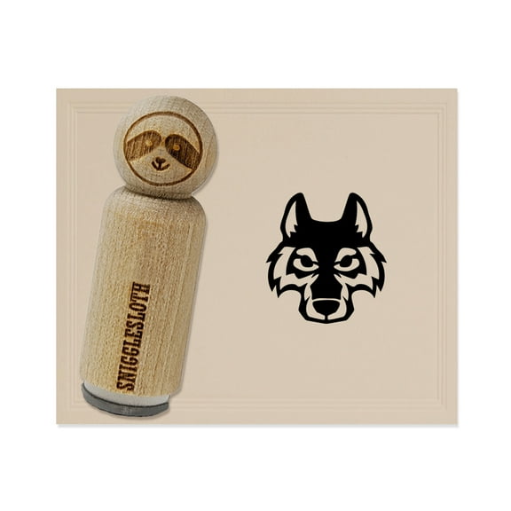 Wolf Head Rubber Stamp for Scrapbooking Crafting Stamping - Mini 1/2 Inch