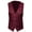 Wine Red, variant on Hevirgo Plus Size Formal Men Solid Color Suit Vest Single Breasted Business Waistcoat