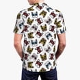 thumbnail image 4 of Balery Bulldog Sunglasses Face Printed Men’s Short Sleeve Polo Shirt, Midweight Men's Shirt,Golf Polo shirts -Medium, 4 of 9