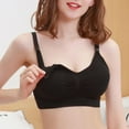 thumbnail image 5 of Xmarks Nursing Bras Maternity Bra for Breastfeeding Pregnancy Wireless Bralette Black 44/100ABCD,46/105ABCD, 5 of 8