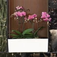 thumbnail image 4 of Macetas de plástico con riego automático, jardinera de riego automático, hogar 15 pulgadas blanco con indicador de nivel de agua, 4 of 9