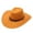 Orange, variant on yunLCZ Cowboy Hat Women's Straw Cowboy Hat Cowgirl Woven Sun Hat Western Cowboy Hat polyester Navy One Size