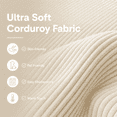 thumbnail image 6 of Neche 68" Corduroy Sofa for Living Room, 2 Seater Cream Couch for Small Space Office, Comfy Loveseat in a Box, Beige, 6 of 7