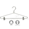 International Hanger Metal Combo Hanger, Chrome Finish, Box of 100