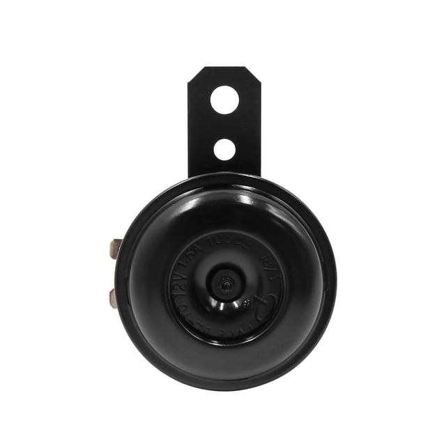 12V 1.5A 105Db Bocina Trompeta Negra Sirena Eléctrico Redondo Ruidoso Para Motocicleta