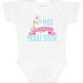 thumbnail image 3 of Inktastic Most Magical Middle Sister- cute unicorn Girls Baby Bodysuit, 3 of 5