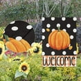 thumbnail image 2 of Fall Welcome Pumpkin Garden Flag 12x18 Autumn Maple Leaves Double Sided Flags Black White House Flag Yard Banners Thanksgiving Day Home Decorations Gifts, 2 of 6