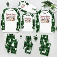 thumbnail image 2 of Santa Hot Chocolate Family Christmas Pajamas With Pockets, White And Green Plaid, Size NB - Men 6XL, 2 of 7