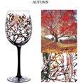 thumbnail image 4 of hand painted wine glasses set four seasons theme, 4 of 4