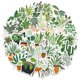 thumbnail image 1 of Pegatinas de vinilo impermeable con diseño de acuarela, plantas y flores, 50 unidades, 1 of 2