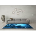 thumbnail image 3 of Ahgly Company Indoor Square Oriental Light Blue Industrial Area Rugs, 8' Square, 3 of 4