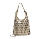 thumbnail image 2 of Bolso de hombro de piel sintética para mujer, ideal para libros, fiestas y revistas. Oro, 2 of 8