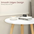 thumbnail image 5 of Round Side Table, Accent Nightstand End Table for Living Room Bedroom Office Small Spaces, Easy Assembly Bedside Table for Indoor and Outdoor Use, 16''D x 20.5''H (White), 5 of 8