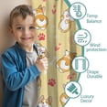 thumbnail image 3 of Blackout Kids Curtains,Corgi Dog and Footprints Childrens Insulated Curtains Set Of 2,Bedroom Essentials,Toddler Room Decor 42"x84"(106x213cm), 3 of 4