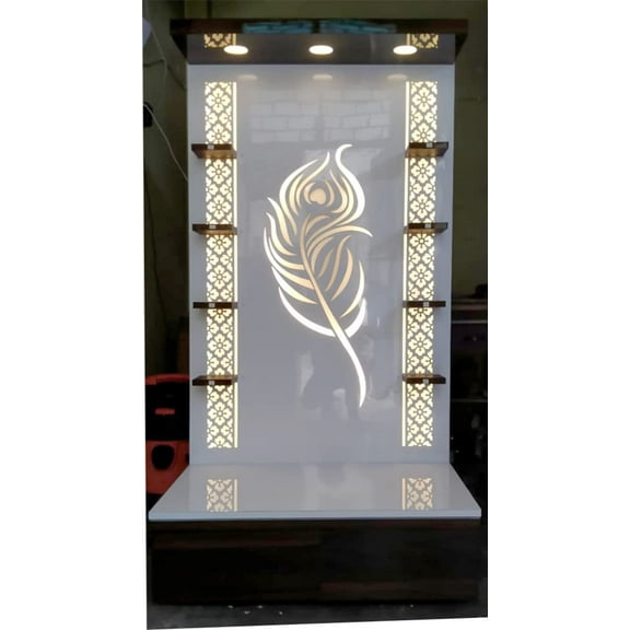 Large Pooja Mandir / Designer Wooden Temple With LED Lights / Mandir For Home & Office / Temple For Home / Mandap / 60x36x18 Inches HxWxL