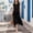 Black, variant on Women's Cotton Linen Crew Neck Sleeveless Midi Dress Solid Color Tie Waist Irregular Hem Casual Summer Tank Dress Red XL(XL)