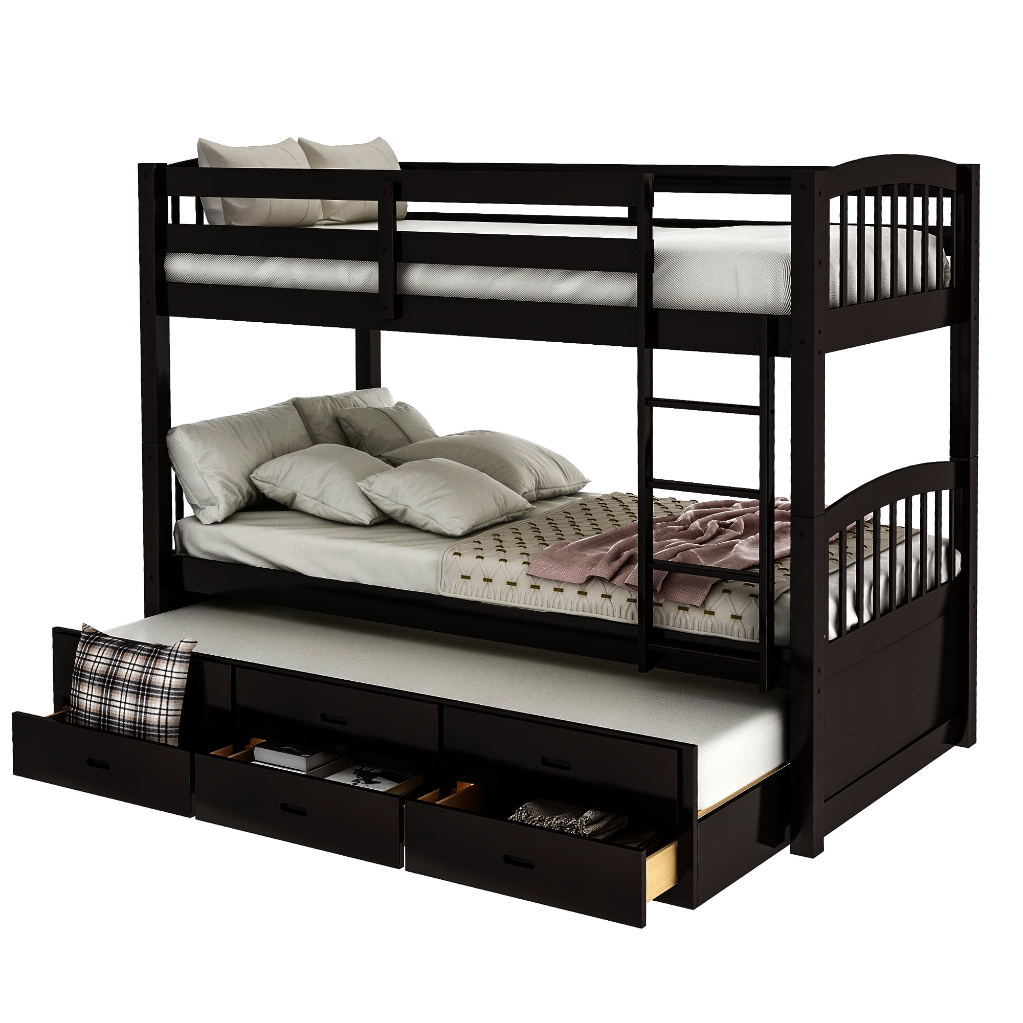 Twin Over Twin Bunk Bed Clearance, 80.7''x42.4''x65.5'' Space Saving