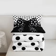 thumbnail image 5 of Erosebridal Cute Polka Dots Queen Comforter Set,Cartoon Ribbon Bowknot Bedding Comforter Set For Girls Kids,Reversible,3pcs, 5 of 7