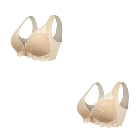Sujetador Minnieouse Cierre frontal Beauty Back Cómodo Push Up Seamless color desnudo 3XL 2piezas
