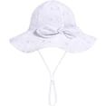thumbnail image 3 of Baby Girl Sun Hat with UPF 50+ Outdoor Adjustable Beach Hat with Wide Brim Bucket Hats, 3 of 5