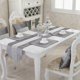 thumbnail image 4 of Falda de mesa de 13 x 70 "con tirantes Falda de mesa rectangular adecuada para el hogar, cocina, fiestas, bodas, decoraciones navideñas, 4 of 6
