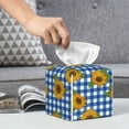 thumbnail image 6 of Yiaed Sunflowers Print Tissue Box Cover, PU Leather Decorative Organizer for Tabletop, Bathroom, Car, Office Creative Decorative, 6 of 7