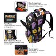 thumbnail image 5 of FORMRS Unisex Backpack Elementary School Travel Bookbag with Reflective Stripes, Yellow Halloween Ghosts, 5 of 7