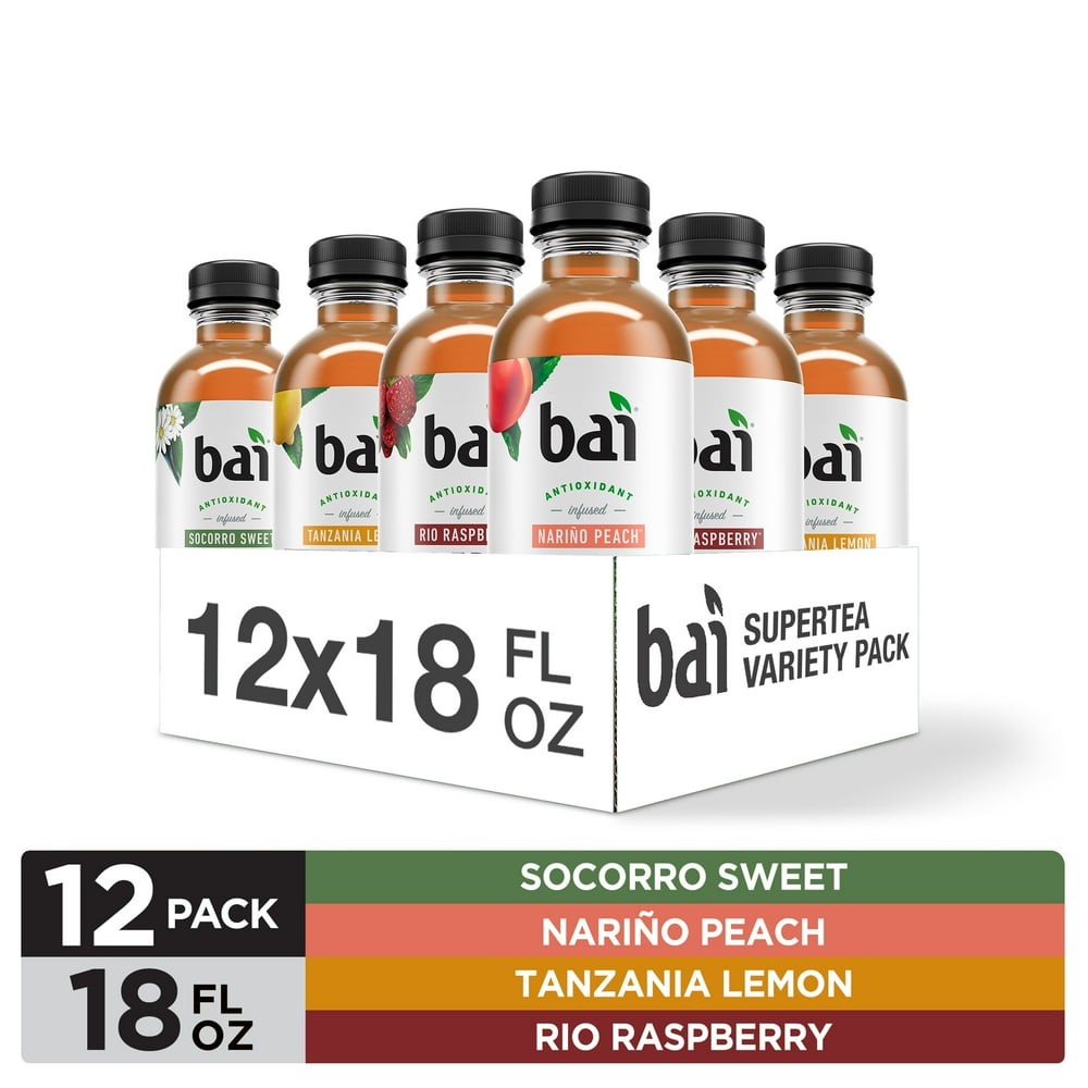 Bai Supertea Variety Pack Version II, Antioxidant Infused Tea, 18 Fluid