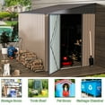 thumbnail image 5 of AECOJOY 6' x 8' Metal Storage Shed, Lean-to Design and Lockable Door for Garden, Grey, 5 of 12