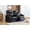Black, variant on Home Theater Seating Seats, Movie Theater Chairs, Modern Recliner with Cup Holder 7 Colors Ambient Lighting ( Black)