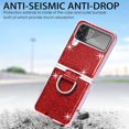 thumbnail image 7 of Case for Galaxy Z Flip 4 5G 2022 Cover,  Fashion Glitter Slim TPU Frame Back Cover Protective Phone Case for Galaxy Z Flip 4 5G 2022, with Ring, Red, 7 of 7